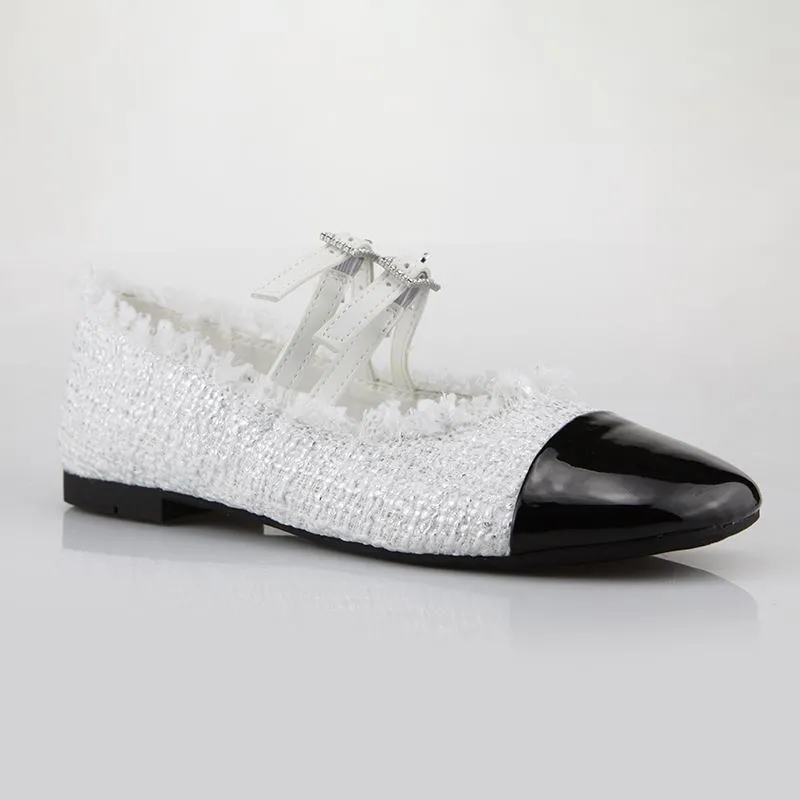 Womens Pointed Toe Flats With Ankle Strap